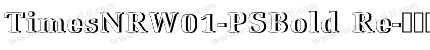 TimesNRW01-PSBold Re字体转换